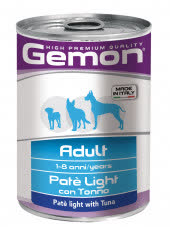 Gemon Dog Light консервы для собак облегченный паштет тунец 400г