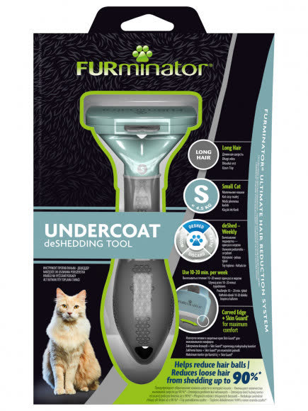Фурминатор FURminator S для маленьких кошек c длинной шерстью (замена 141228)