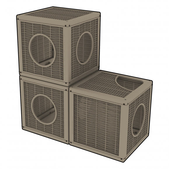 BAMA PET домик для кошек QUBLO 35x35x35h см, бежевый BAMA PET домик для кошек QUBLO 35x35x35h см, бежевый