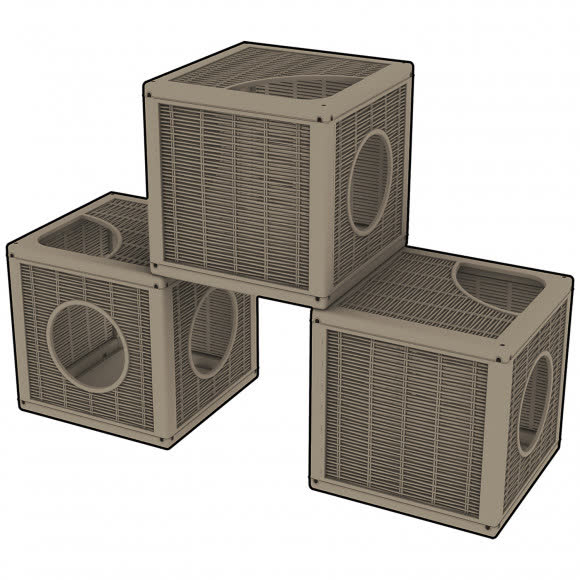 BAMA PET домик для кошек QUBLO 35x35x35h см, бежевый BAMA PET домик для кошек QUBLO 35x35x35h см, бежевый