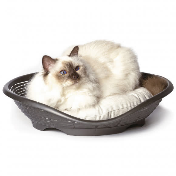 BAMA PET лежанка с подушкой PASHA 48х46х11h см, антрацит