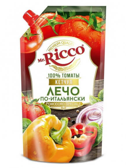 Кетчуп (Mr.Ricco) Лечо по-итальянски 16х350гр дой пак (215-350)