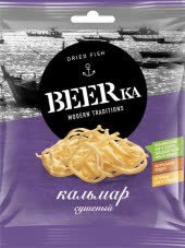 Перуанский кальмар филе соломка BEERка 70 гр (упаковка 20 шт)