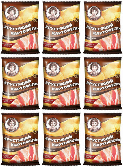 Хрустящий Картофель 160г. 1х9 Бекон (ВЧ841) (П-48 Р-8)