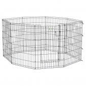 Вольер MidWest Life Stages, для собак, 8 панелей 61х91h см, с дверью-MAXLock черный