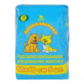 Доброзверики подстилки для животных 60х40, 5 шт. "Экономичная упаковка"