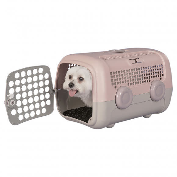 United Pets переноска "A.U.T.O." cm 51 x 37 x h 33, розовая/серая