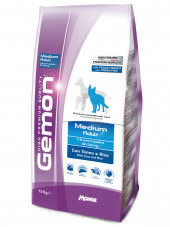 Gemon Dog Medium корм для взрослых собак средних пород тунец с рисом 15 кг