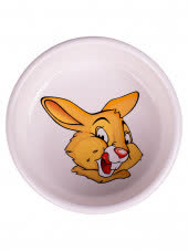 КерамикАрт миска для грызунов Кролик 200 мл, белый