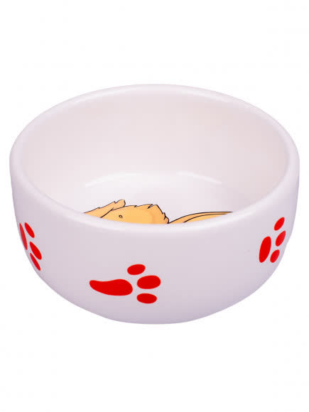 КерамикАрт миска для грызунов Кролик 200 мл, белый