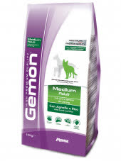 Gemon Dog Medium корм для взрослых собак средних пород ягненок с рисом 15 кг