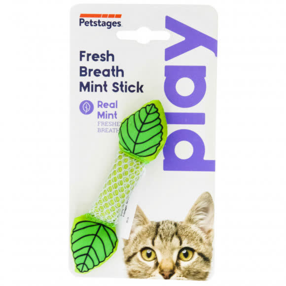 Petstages игрушка для кошек Dental "Мятный листик" 11 см Petstages игрушка для кошек Dental "Мятный листик" 11 см