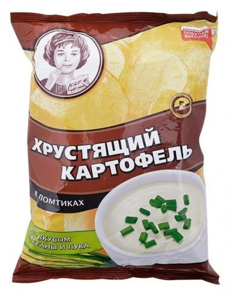 Хрустящий Картофель 40г. 1х30 Сметана Лук (ВЧ802) (П-48 Р-8)