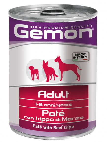 Gemon Dog консервы для собак паштет говяжий рубец 400г