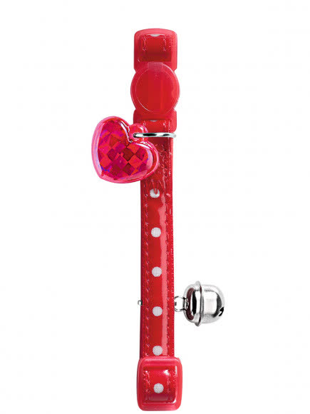 Hunter Smart ошейник для кошек Glossy Dots красный в горошек