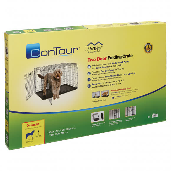 Клетка MidWest Contour для собак 123х77х82h см, 2 двери