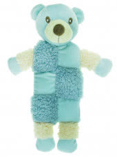 AROMADOG Игрушка для собак Мишка 20 см с 3 пищалками голубой