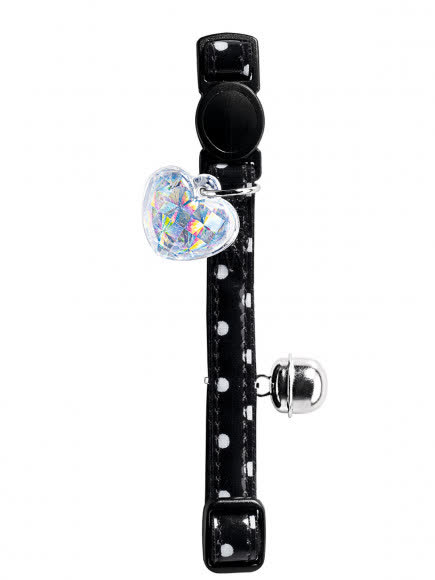 Hunter Smart ошейник для кошек Glossy Dots черный в горошек