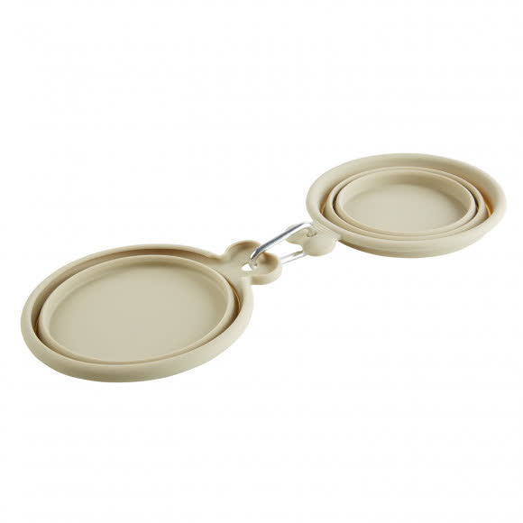 Hunter миска для собак силиконовая складная List 350 / 750 мл, бежевая Hunter миска для собак силиконовая складная List 350 / 750 мл, бежевая