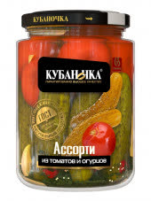 Ассорти из томатов и огурцов 6х1500-1600мл (КУБАНОЧКА) (50)