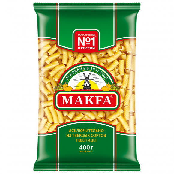 Макароны Макфа 0,4 кг Рожки (упаковка 20 шт)