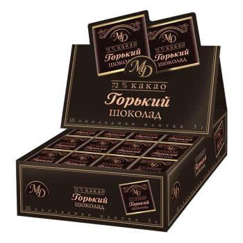 Шоколад Горький 72% 90 гр (упаковка 22 шт)