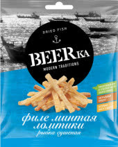 Филе минтая ломтики BEERка 70 гр (упаковка 20 шт)