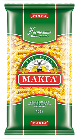 Макароны Макфа спираль 0,4 кг (упаковка 20 шт) оптом купить в Москве но ...