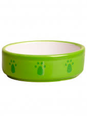 КерамикАрт миска керамическая для грызунов 70 мл Зеленая с морковью