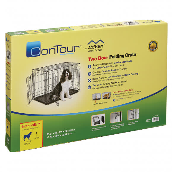 Клетка MidWest Contour для собак 93х60х62h см, 2 двери