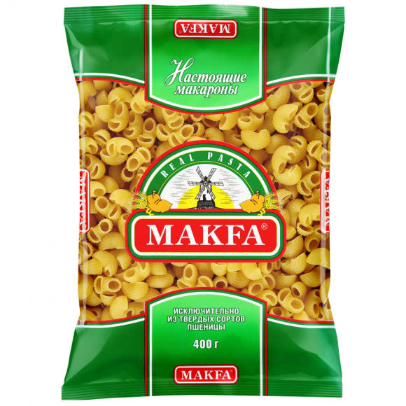Макароны Макфа 0,4 кг Улитки (упаковка 20 шт)