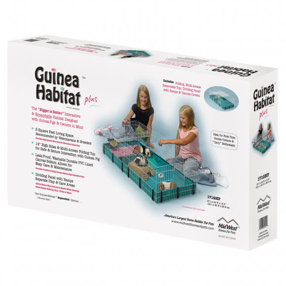 Клетка MidWest Guinea Habitat Plus для морских свинок 120х60х36h см