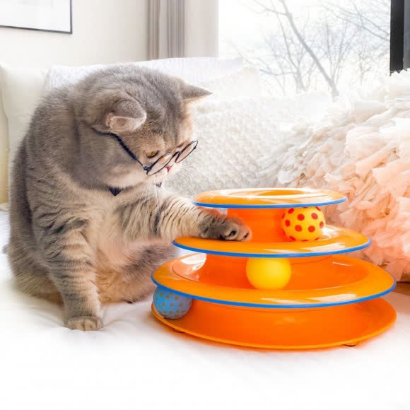 Petstages игрушка для кошек Трек "3 этажа" основание 24 см Petstages игрушка для кошек Трек "3 этажа" основание 24 см