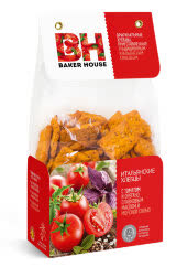 Хлебцы Итальянские Бикер Хаус с Томатом, орегано и мор.солью 250 гр (упаковка 7 шт)