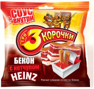 Сухарики ржаные бекон и кетчуп 3 корочки 60 гр (упаковка 30 шт)