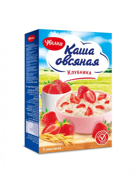 Овсяная каша "Сиюминутка" с клубникой 6х200гр (УВЕЛКА) (168) (№770)