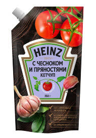 Кетчуп Хайнс с чесноком и пряностями 350 гр (упаковка 16 шт)