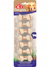 8in1 DELIGHTS Beef XS косточки с говядиной для мелких собак 7,5 см 7 шт