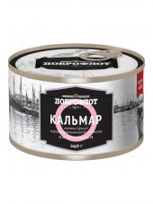 Кальмар натуральный без кожицы (тушка-филе) 24х240г (Доброфлот) (104) К507