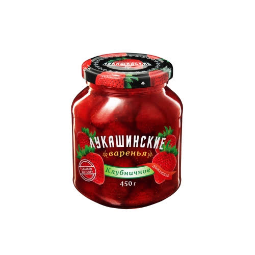 Варенье Лукашинские клубничное 450 гр (упаковка 6 шт)
