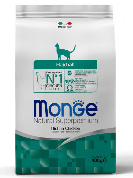 Monge Cat Hairball корм для кошек для выведения шерсти 400г