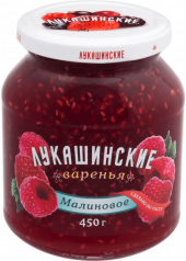 Варенье Лукашинские малиновое 450 гр (упаковка 6 шт)