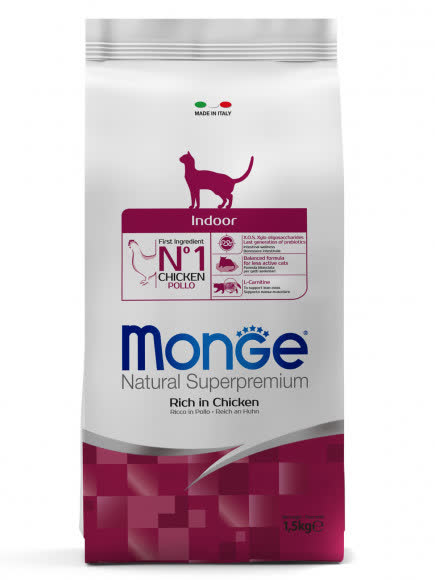 Monge Cat Indoor корм для домашних кошек 1,5 кг