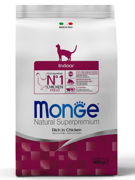 Monge Cat Indoor корм для домашних кошек 400г