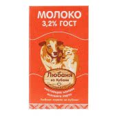 Молоко Любаня из Кубани 3,2% 1л (упаковка 12 шт) Молоко Любаня из Кубани 3,2% 1л (упаковка 12 шт)