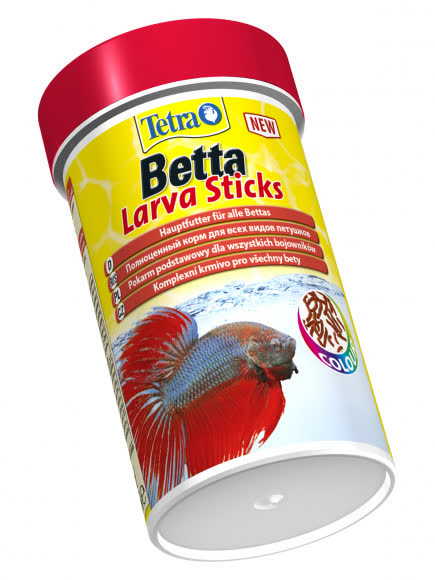 TetraBetta LarvaSticks корм в форме мотыля для петушков и других лабиринтовых рыб 100 мл TetraBetta LarvaSticks корм в форме мотыля для петушков и других лабиринтовых рыб 100 мл