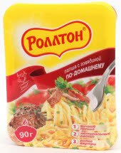 Лапша Роллтон по домашнему говяжья (лоток) 90 гр (упаковка 24 шт)