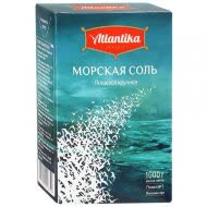 Соль Атлантика пищевая морская крупная 1000 гр (упаковка 15 шт)