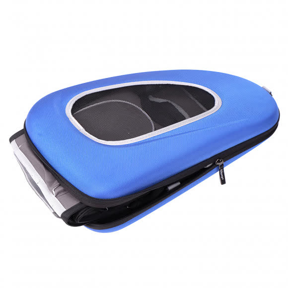 Ibiyaya складная сумка-тележка 3 в 1 для собак до 8 кг (сумка, рюкзак, тележка) синяя