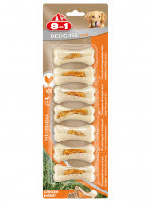 8in1 DELIGHTS Strong XS косточки сверхпрочные с куриным мясом для мелких собак 7,5 см 7 шт